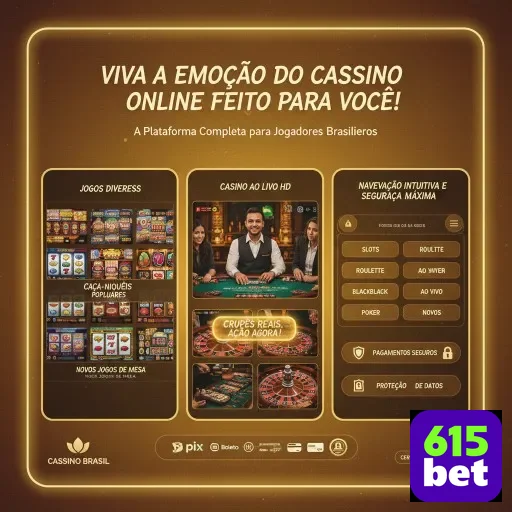 Tela do aplicativo 615bet com jogos e opções de pagamento seguro.
