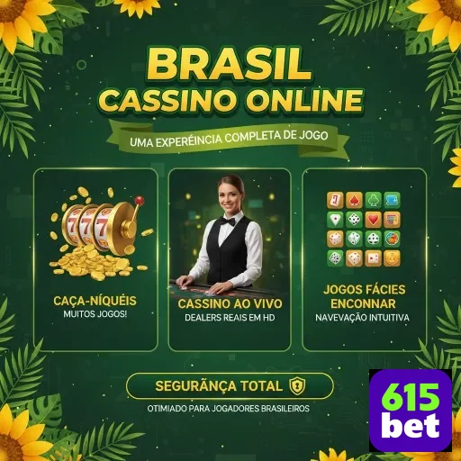 Jogos de cassino online na 615bet com dealers ao vivo.