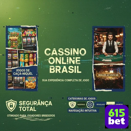 Interface do aplicativo 615bet com jogos de cassino online.