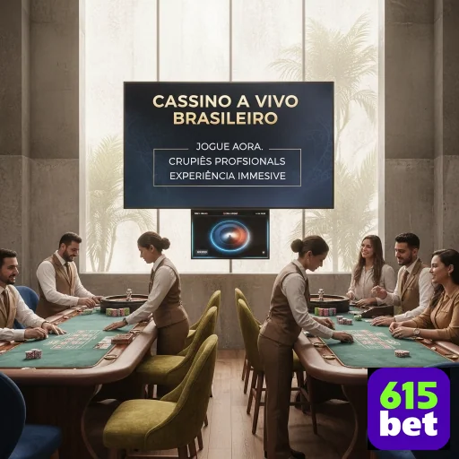 Crupiês profissionais em mesa de cassino ao vivo 615bet.
