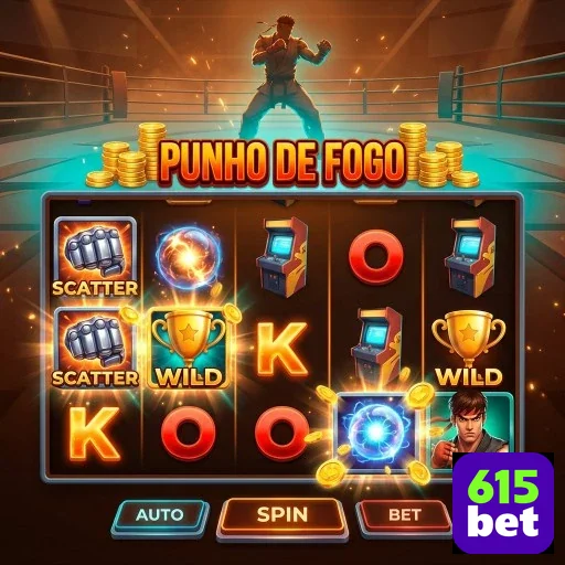 Jogo de slot 'Punho de Fogo' disponível na 615bet.