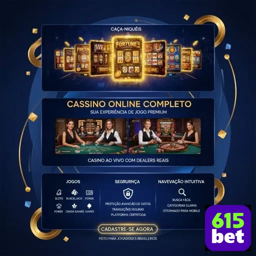 Jogadores de cassino VIP em uma mesa com dealers na 615bet.