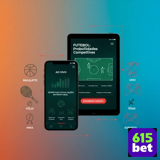Tela de cadastro do 615bet com informações de apostas em tempo real.